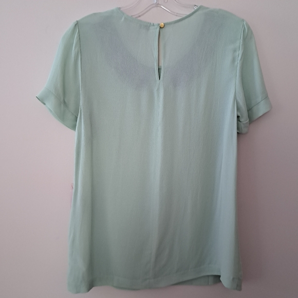 Forever 21 Mint Lace Collar Short Sleeve Blouse - Picture 4 of 6